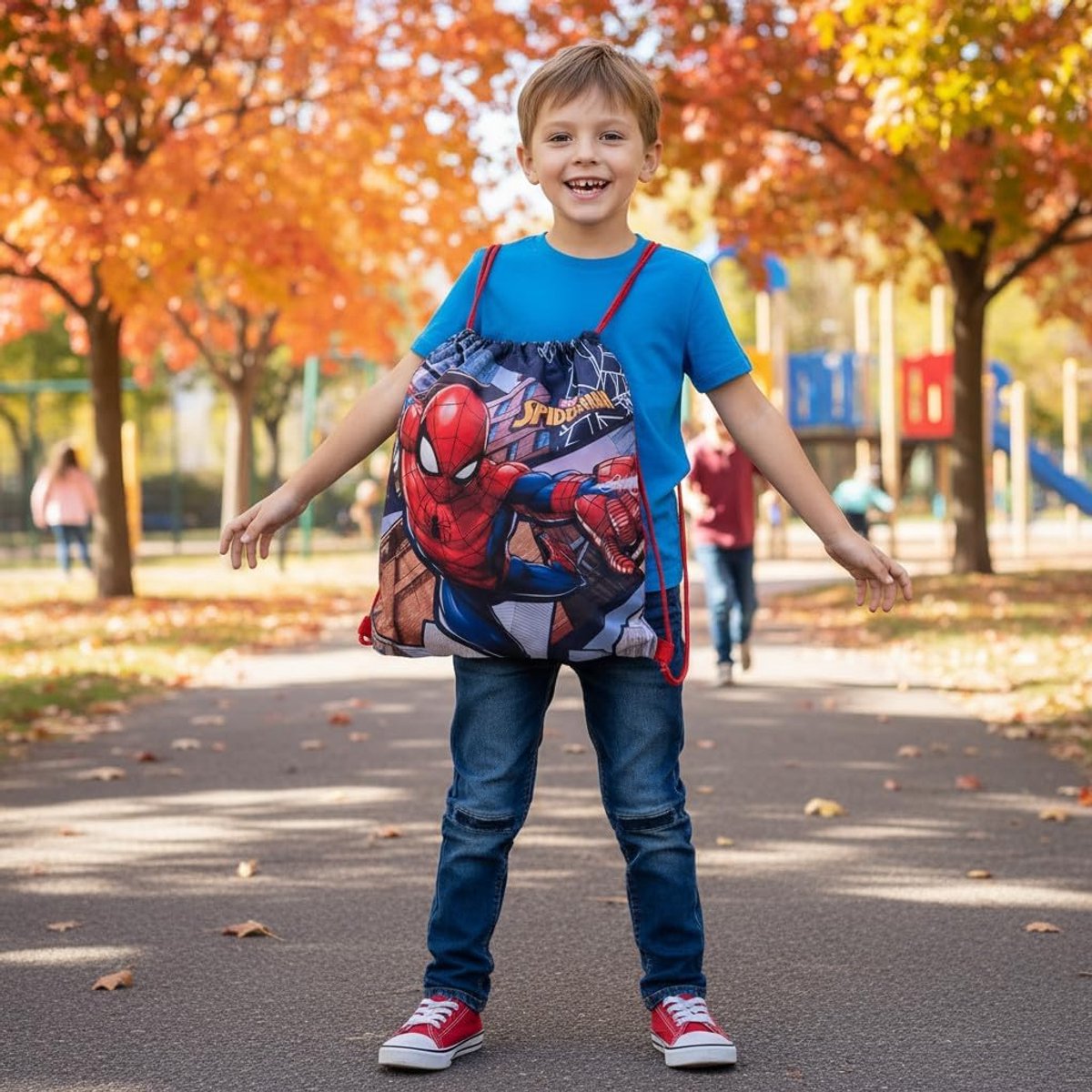 ILS I LOVE SHOPPING Kids Sports Bag, Backpack for Kindergarten, Gym, Swimming Pool, Travel, Shoe Bag, Spider, For - ShopVlot