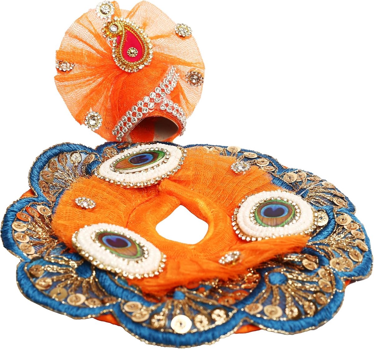 Laddu Gopal Dress Cloth Bhagwan Poshak of God Ball Gopal Krishna Kanhaiya Dev Vastra with Mukut for Metal Idol Statue - ShopVlot