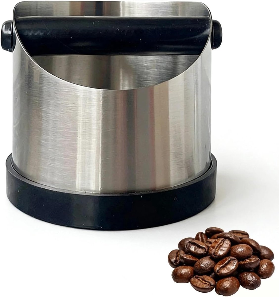 Roestvrijstalen koffieknock-box, koffiezetapparaat, espressoknop-box met geluidsabsorberende afsluitstang - ShopVlot