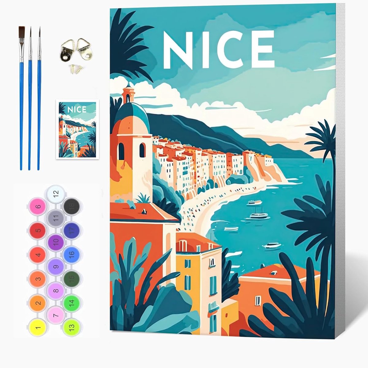 Auremi Mooie verf op nummer kits kinderen volwassenen, landschap schilderen op nummer kits op canvas, ingelijste - ShopVlot
