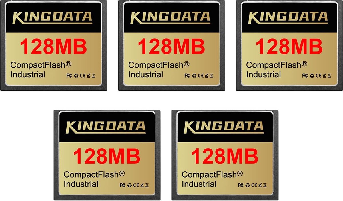 5pack 128MB FAT16 Type I Industrial Compact Flash Memory Card for Industrial Equipment and Digital Cameras - ShopVlot