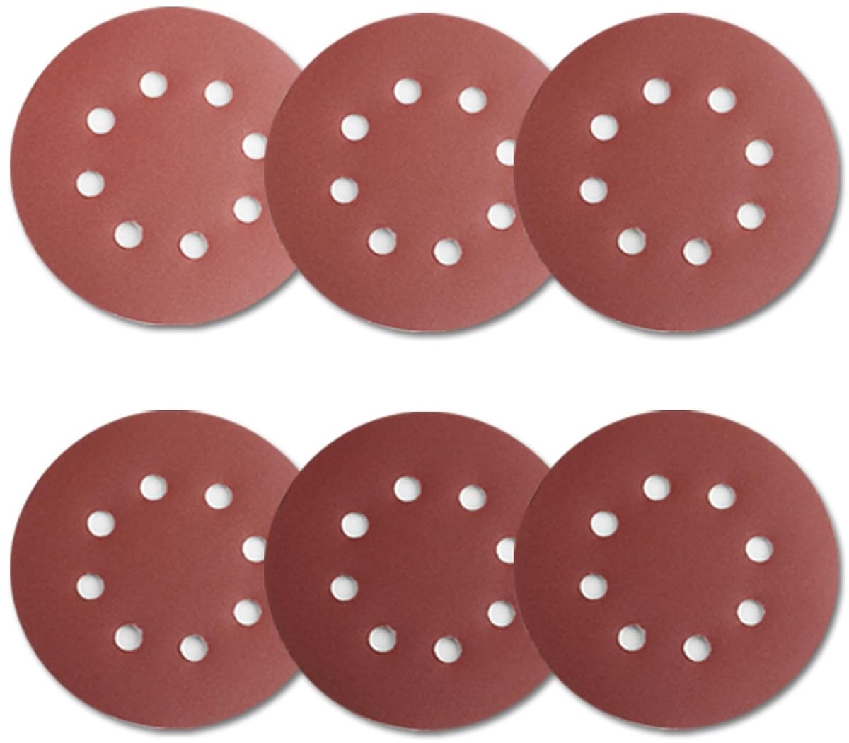 Sandpaper, 90pcs, 125mm, 40-240 Granule, 8 Holes - Suitable for wood, metal, paint and plastic - ShopVlot