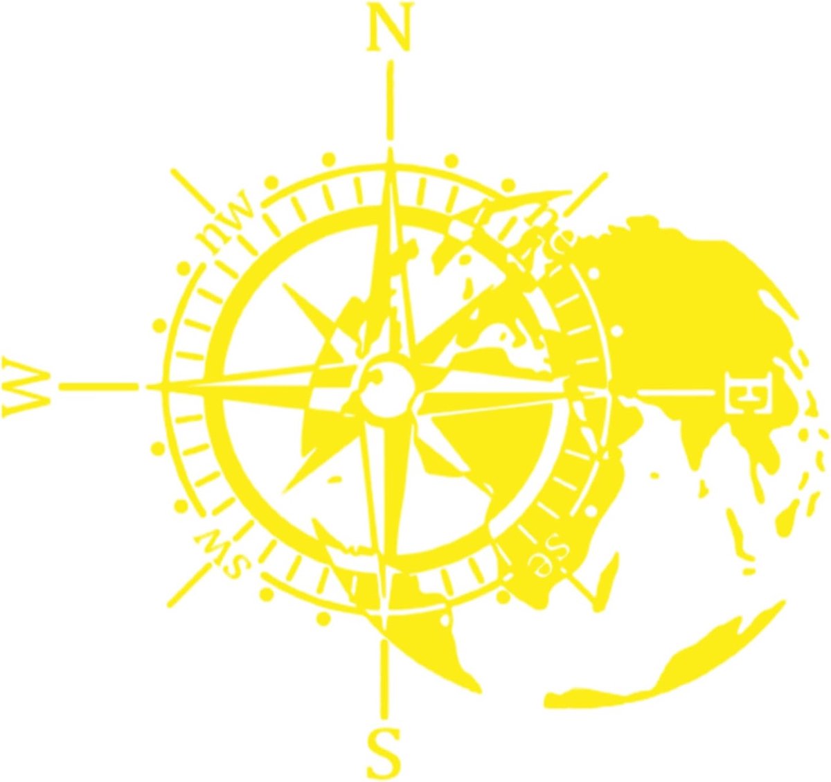 Vastsea Compass Stickers, Sticker Compass, Offroad Compass Car Sticker, Compass Sticker, for Car, Motorcycle, Caravan - ShopVlot