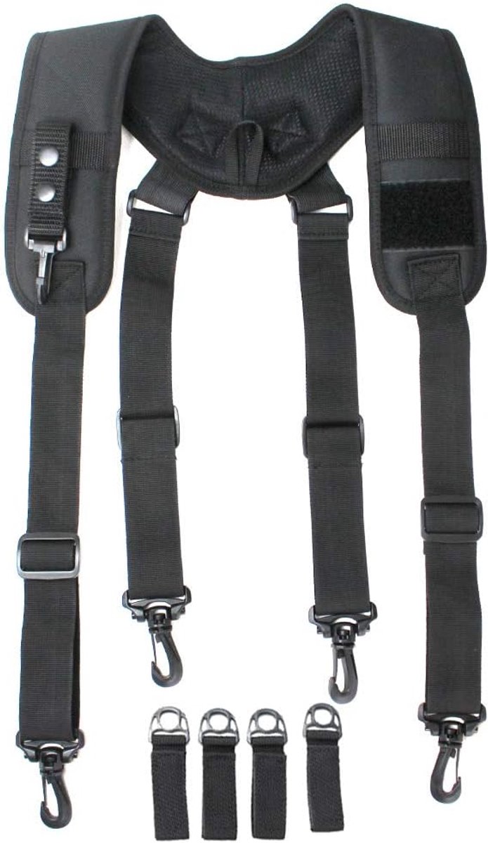 MELOTOUGH Tactical Suspenders For Duty Belt Harness Police Suspenders Duty Belt Padded Adjustable Tool Belt Suspenders - ShopVlot