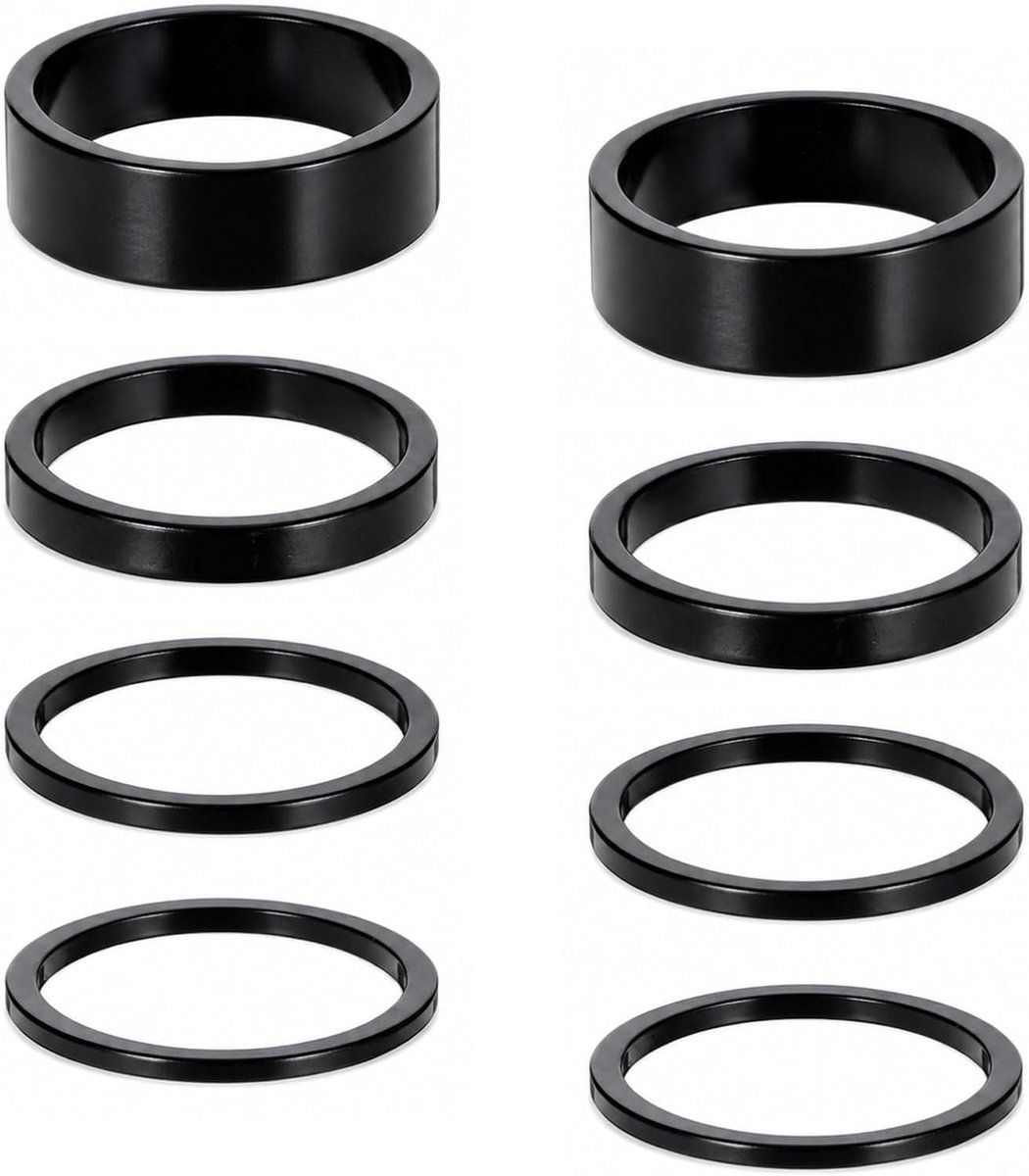 8 stuks spacer fietsstuurpen spacer 1 1/8 inch Ahead stuurpen afstandhouders fiets ahead fietsvork stuurset spacer - ShopVlot
