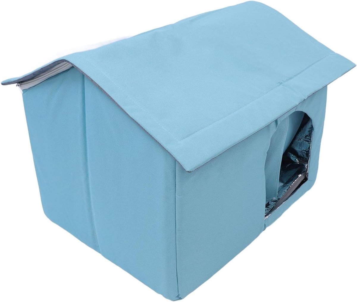 Huisdier Koelbox - Hondenmand Kattenhuis - Hitte Verlichten - Fysieke Koeling - 40x26x16 cm - Peacock Blue