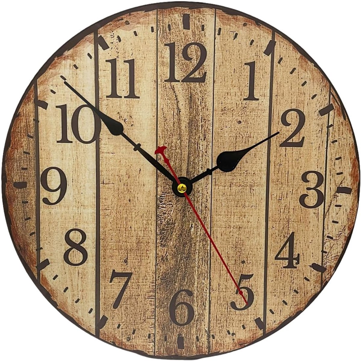 Wall Clock Kitchen Clock Modern Without Ticking Noises Wood 30 cm Wall Clocks for Office, Living Room, Kitchen, School - ShopVlot