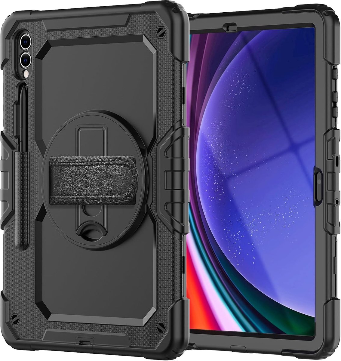 Casecentive Handstrap Pro Hard case with handle Surface Pro X black - ShopVlot