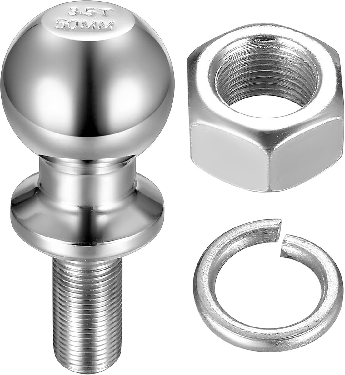 Trailer Clutch Ball, 50 mm 3.5 T Ball Head Bolt, Straight Field Rail Diameter 22 mm Ball Head, Tractor, Field Rail - ShopVlot