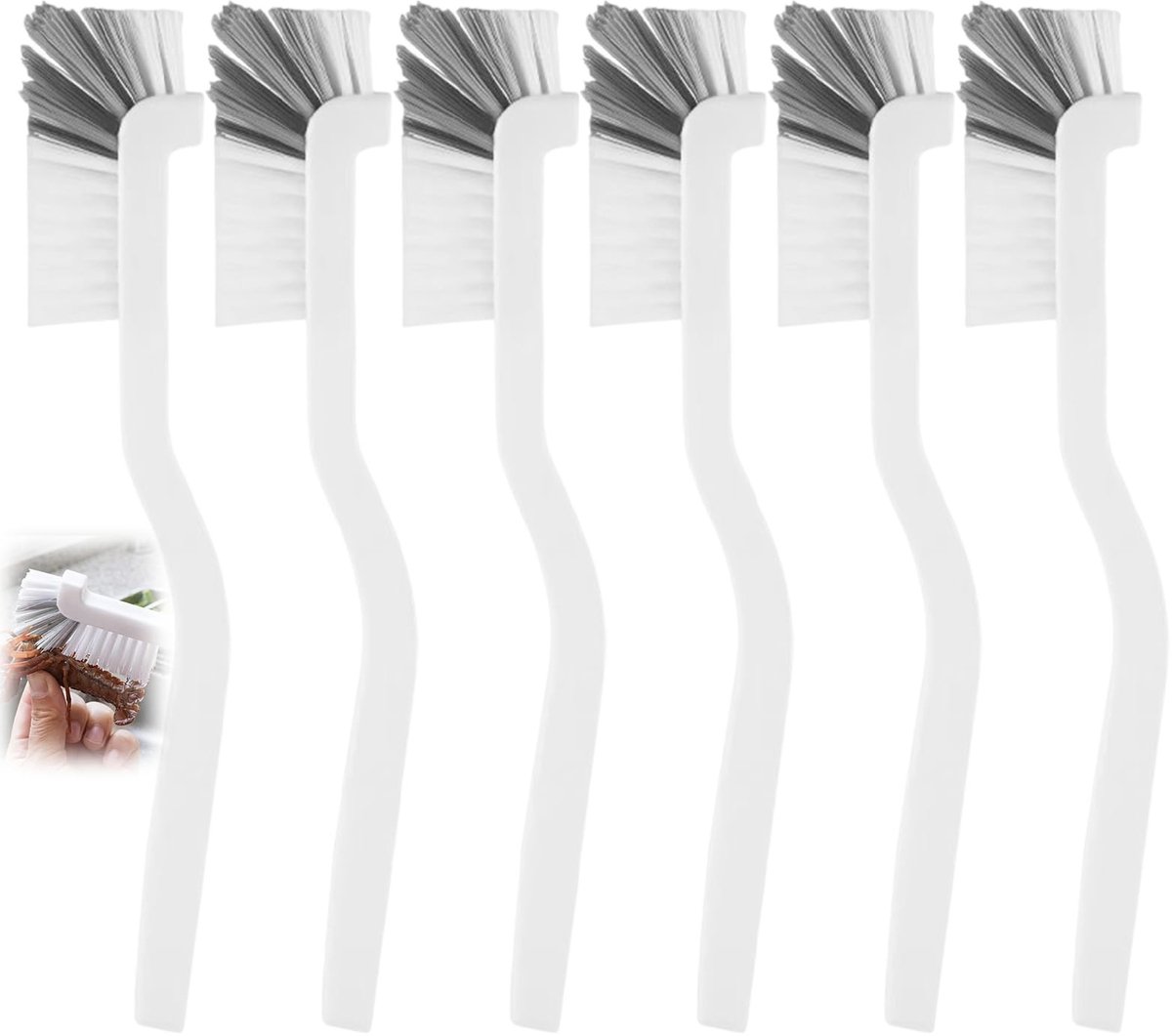 Solidchoice - Set van 6 Multifunctionele Afwasborstels met Lange Handgreep