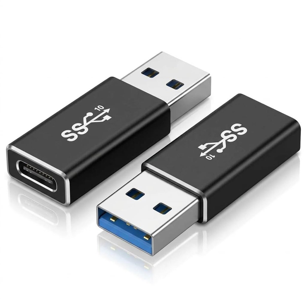 Solidchoice - 2 Stuks USB naar USB-C 3.0 Hoge Snelheid Adapter