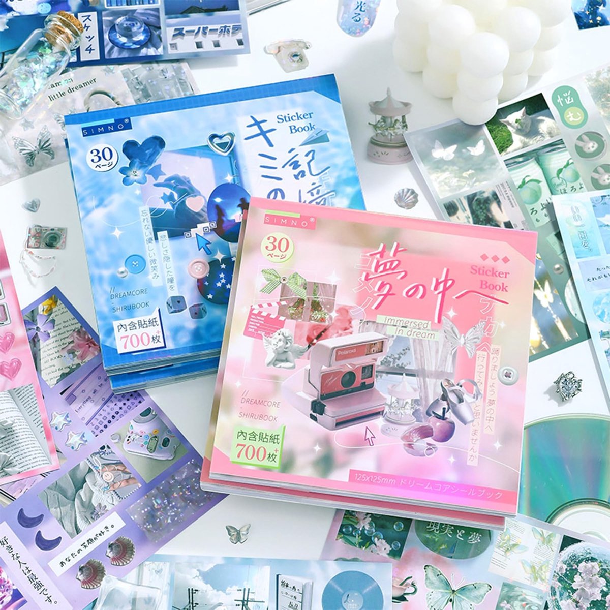 Solidchoice - Set van 2 Japanse Esthetiek Stickerboeken