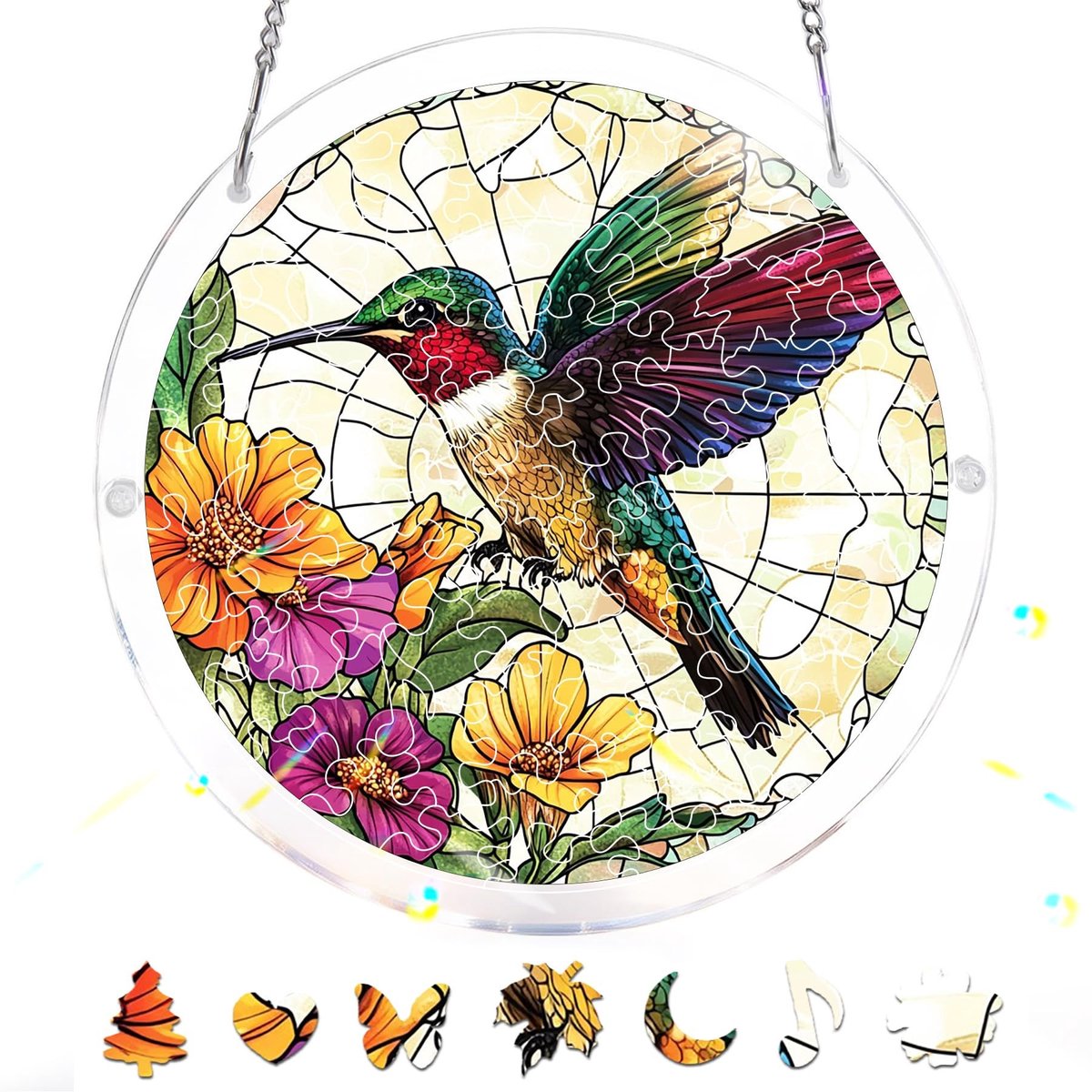 Solidchoice - Acryl Zonvanger Puzzel voor Volwassenen met Hummingbird Thema