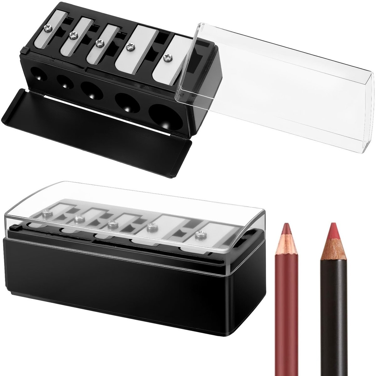 Solidchoice - Dubbele Make-up Potloodslijper met Afvalbakje