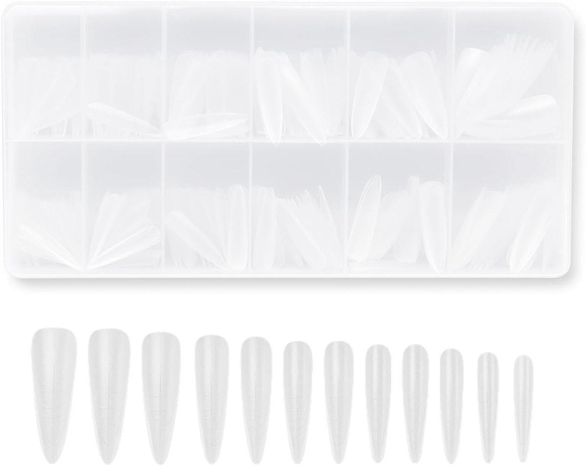 Nail tips set 240 stuks - transparante gel nageltips - voor professionals en beginners - ideaal voor dagelijks gebruik - ShopVlot