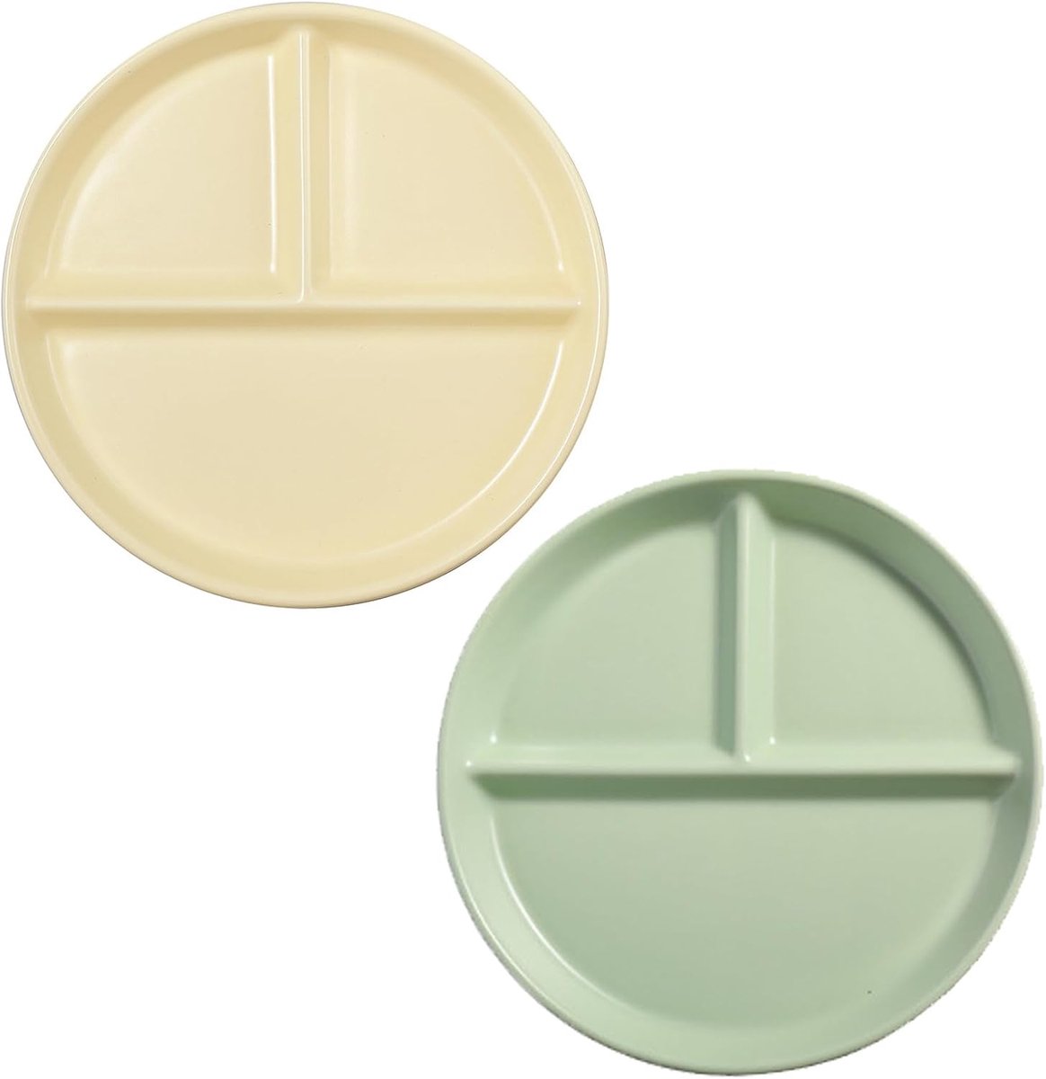 Lunchborden 2Pcs - Verdeeld Keramisch - Magnetron en Vaatwasserbestendig - Voor Volwassenen en Kinderen - ShopVlot