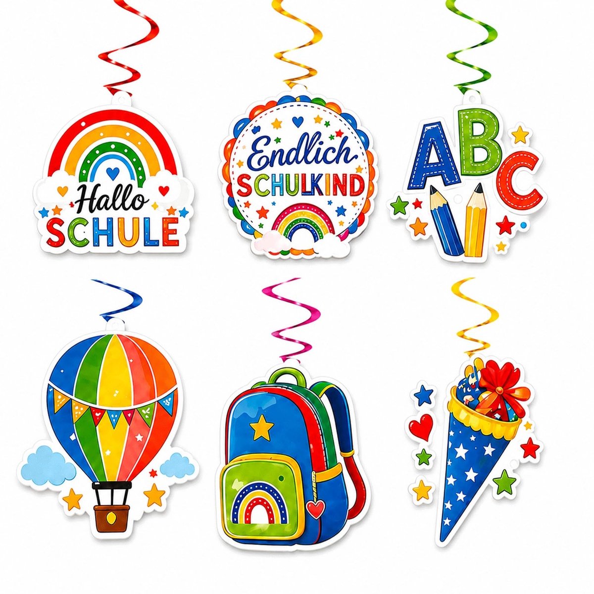Solidchoice - Set van 6 Banners voor Schoolkantines en Feesten