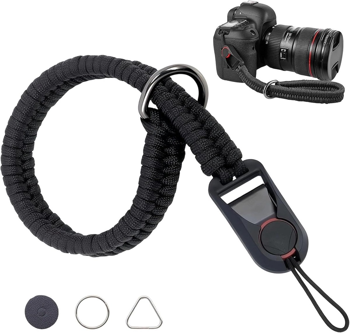 Camera polsband verstelbaar - gevlochten ontwerp - snelle release - beschermt uw camera - ShopVlot