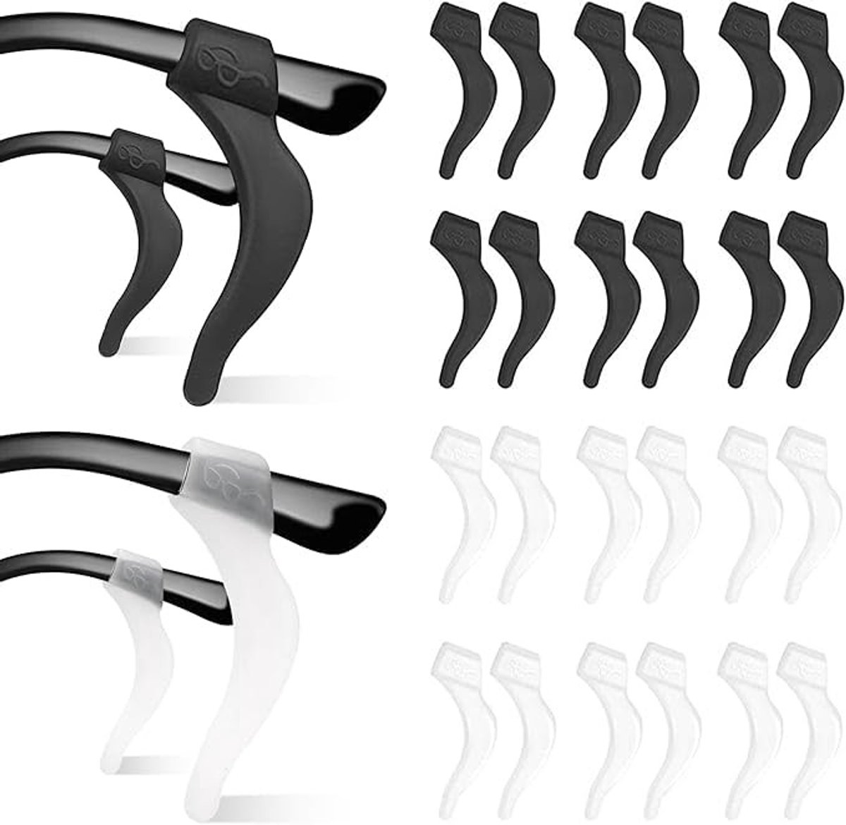 Solidchoice - 24 Stuks Antislip Siliconen Brilhouders