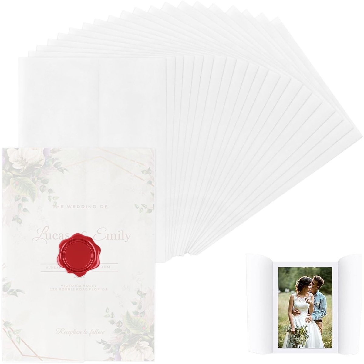 Solidchoice - Set van 50 Translucente A5 Parchment Enveloppen