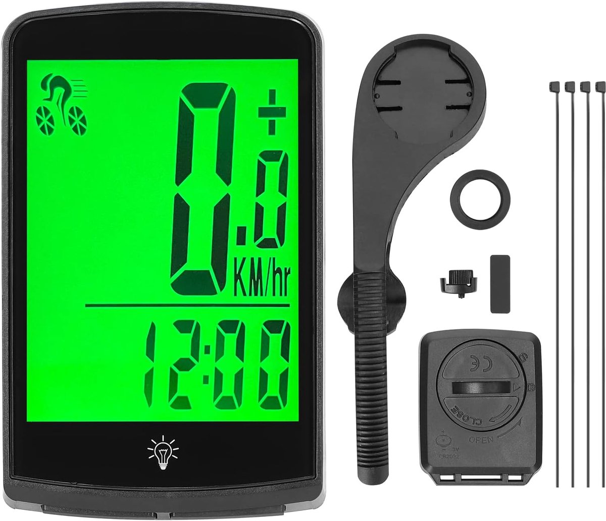 Draadloze fietsteller 8,3 cm - digitale snelheidsmeter - waterdicht - eenvoudig aflezen bij weinig licht - ShopVlot