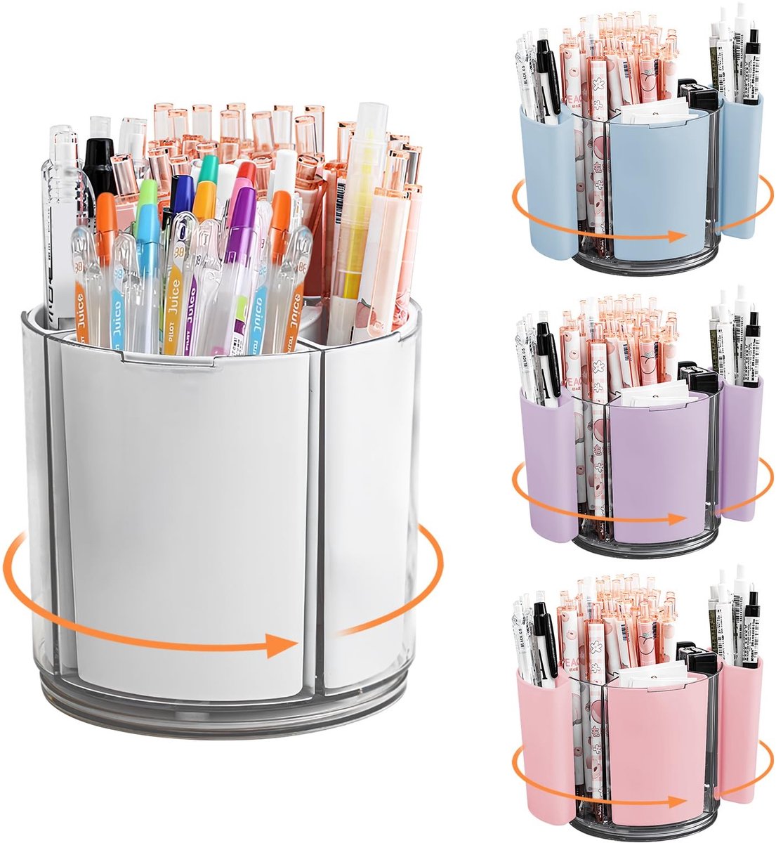 Solidchoice - 360° Draaibare Penhouder met 9 Compartimenten