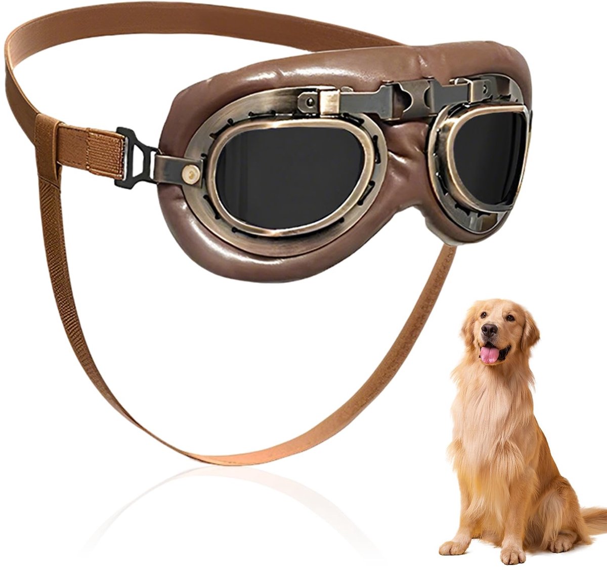 Solidchoice - Retro Zonnebrillen voor Honden met UV-bescherming