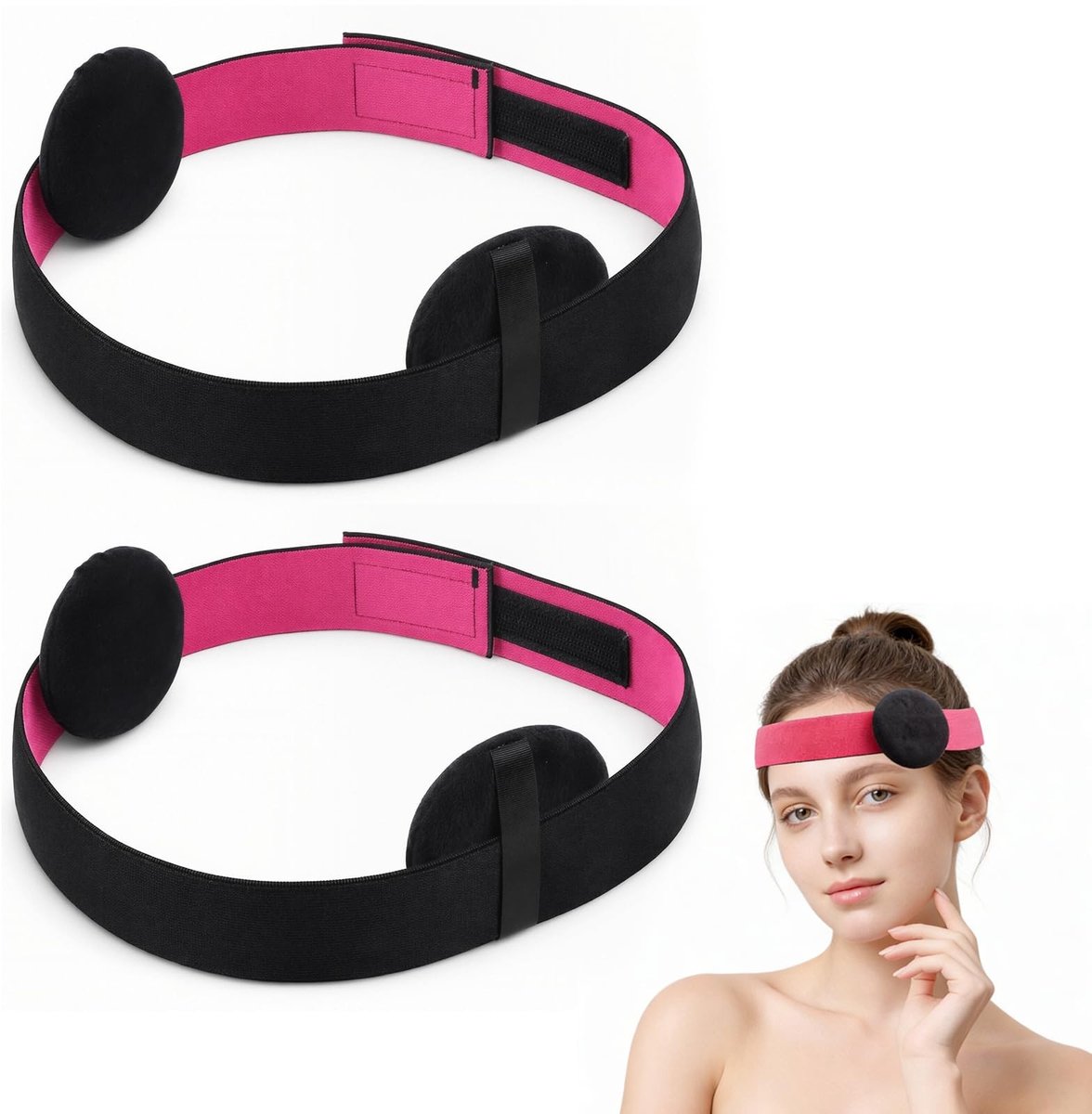 2 comfortable elastic bands, non-slip elastic bands for securing the wig with ear covers, melt band for the front for - ShopVlot