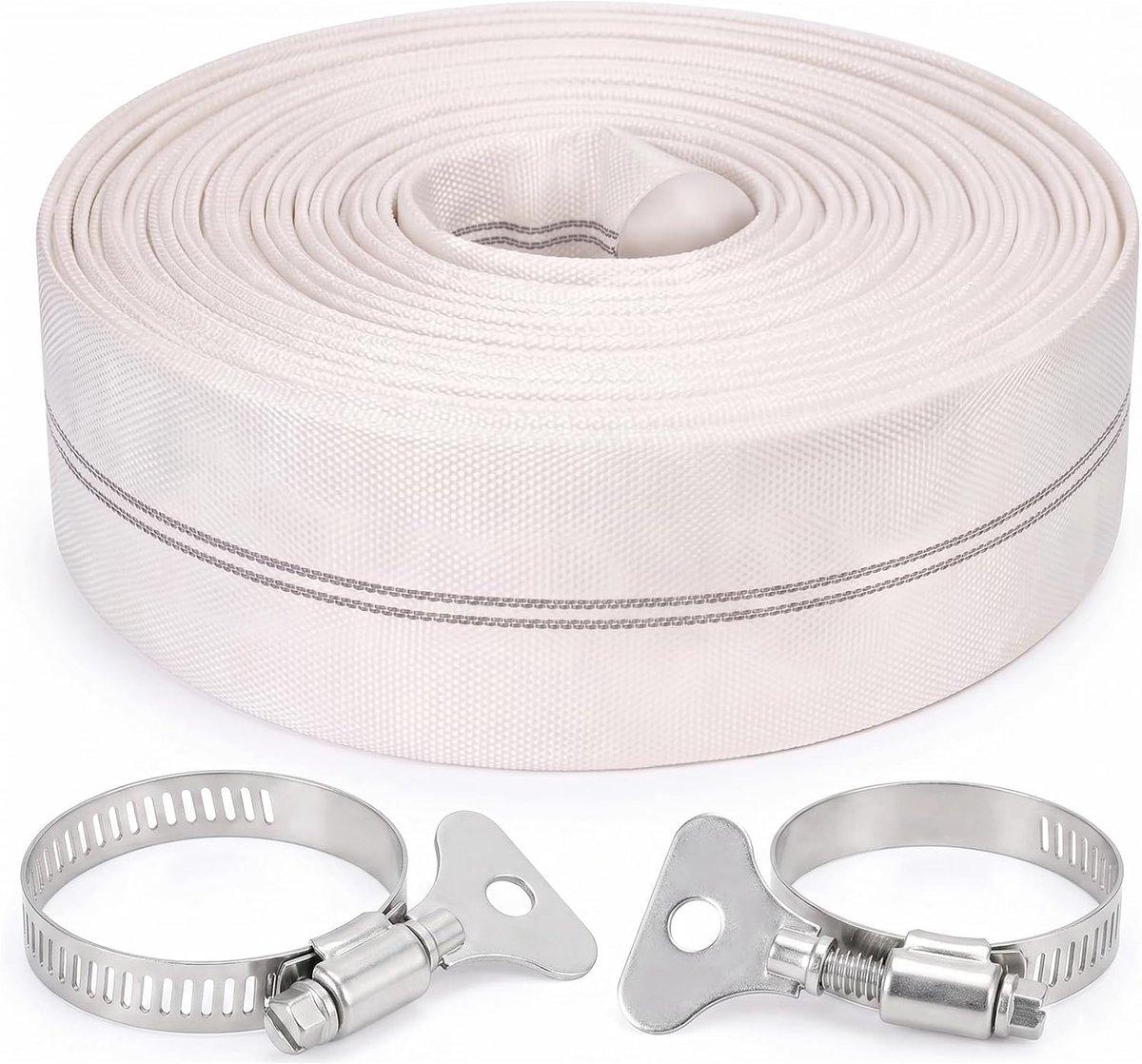 Pompslang 10 m x 32 mm - synthetisch weefsel - rot- en UV-bestendig - ideaal voor irrigatie - ShopVlot