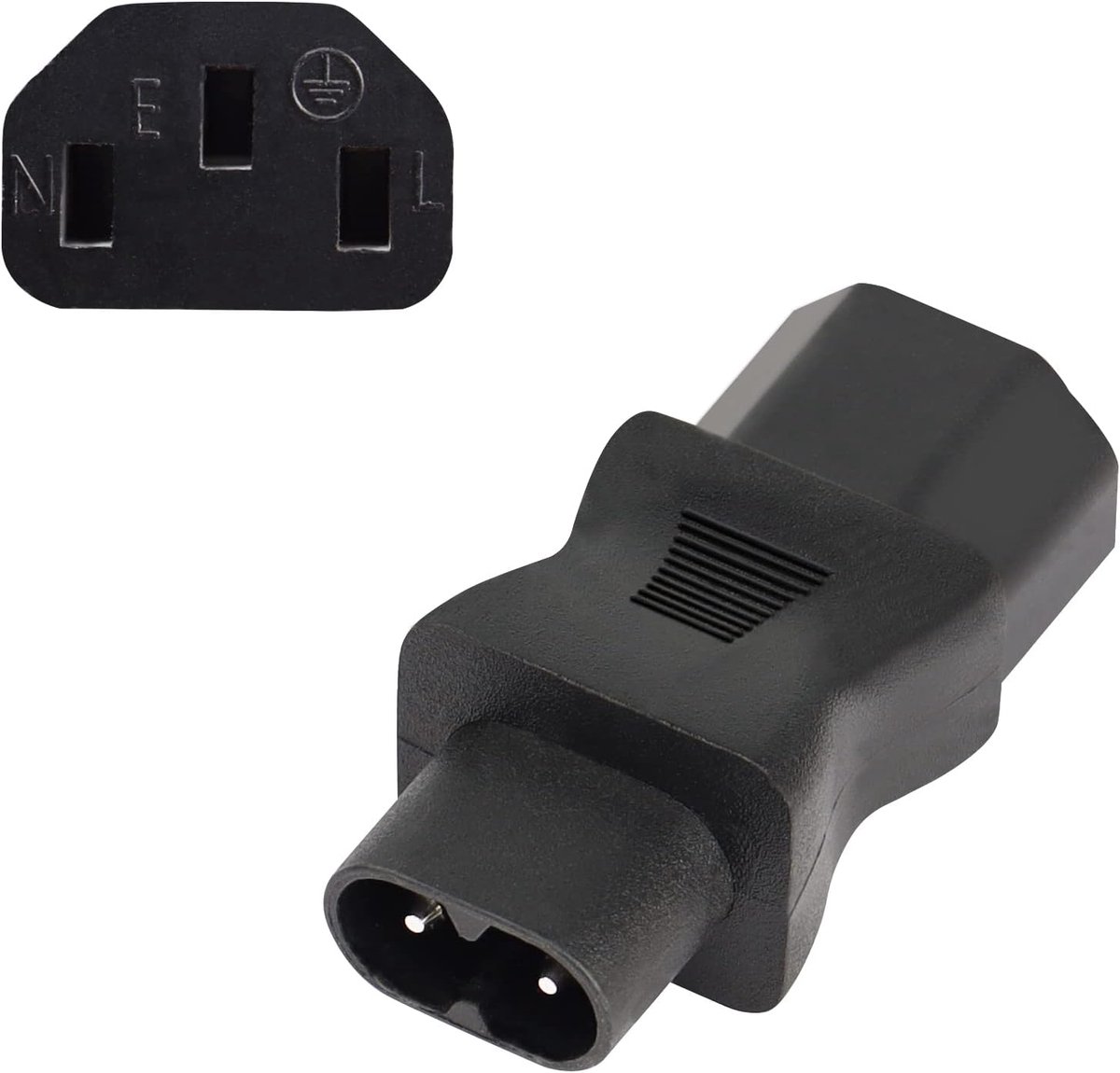 Stroomkabel Adapter IEC320 C13 naar C8 - 3 Pin naar 2 Pin Converter - Veilig stroomvoorziening voor laptop - ShopVlot