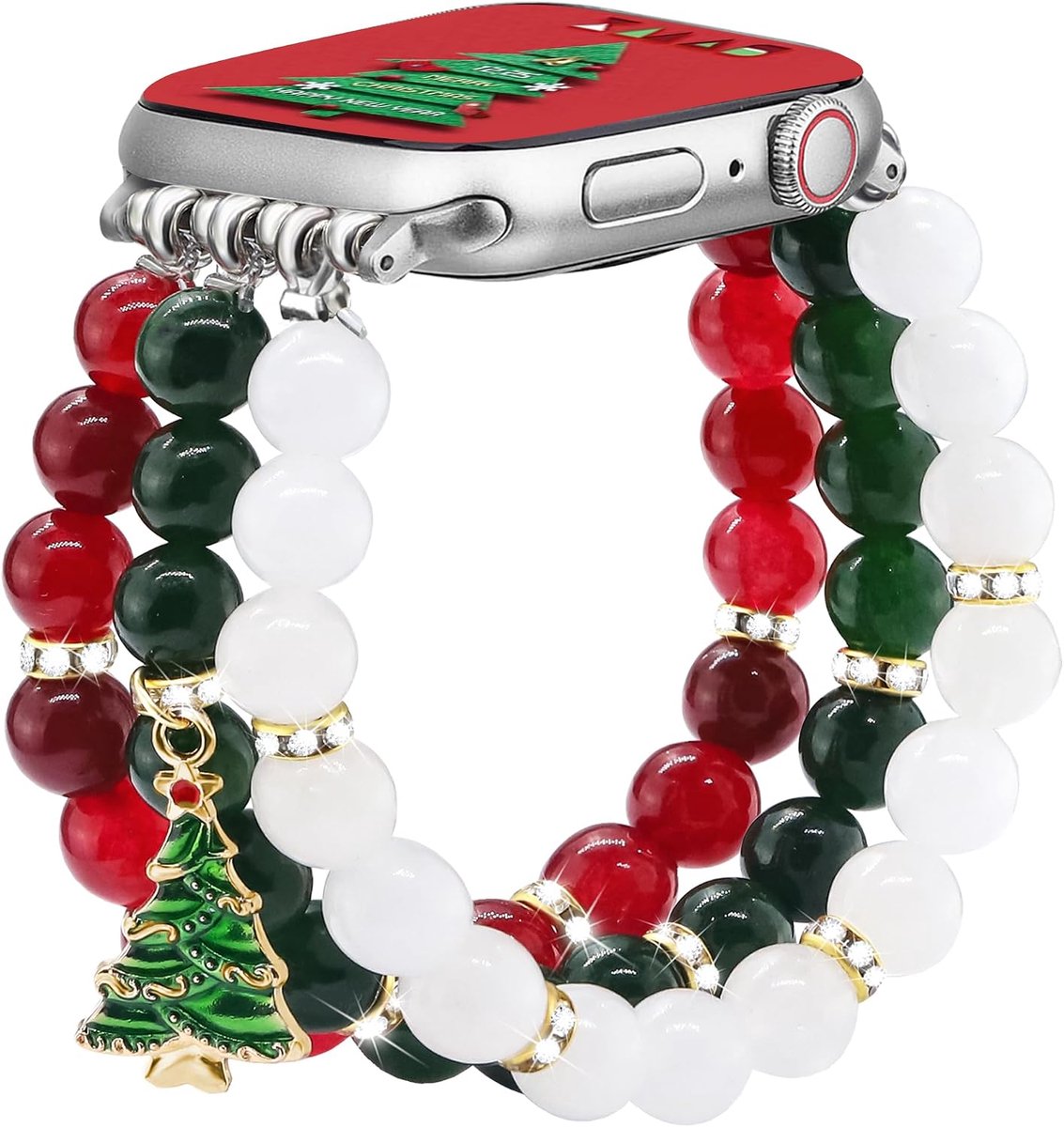 Armband voor Apple Watch - Handgemaakte elastische band - Vrouwelijke stijl - Geschikt voor alle series - ShopVlot