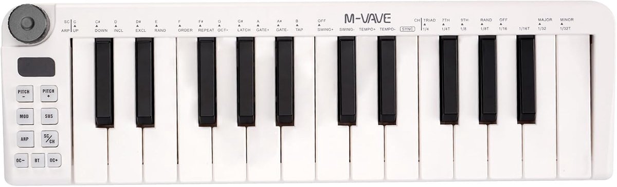 MIDI Keyboard 25 Toetsen - Mini Formaat - Draadloze Verbinding - Ideaal voor Muziekproductie - ShopVlot