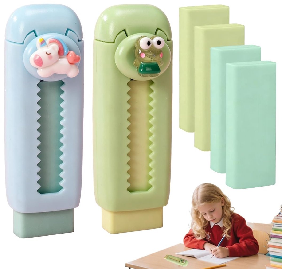 Solidchoice - Set van 6 Kindervullers met Grappige Patronen