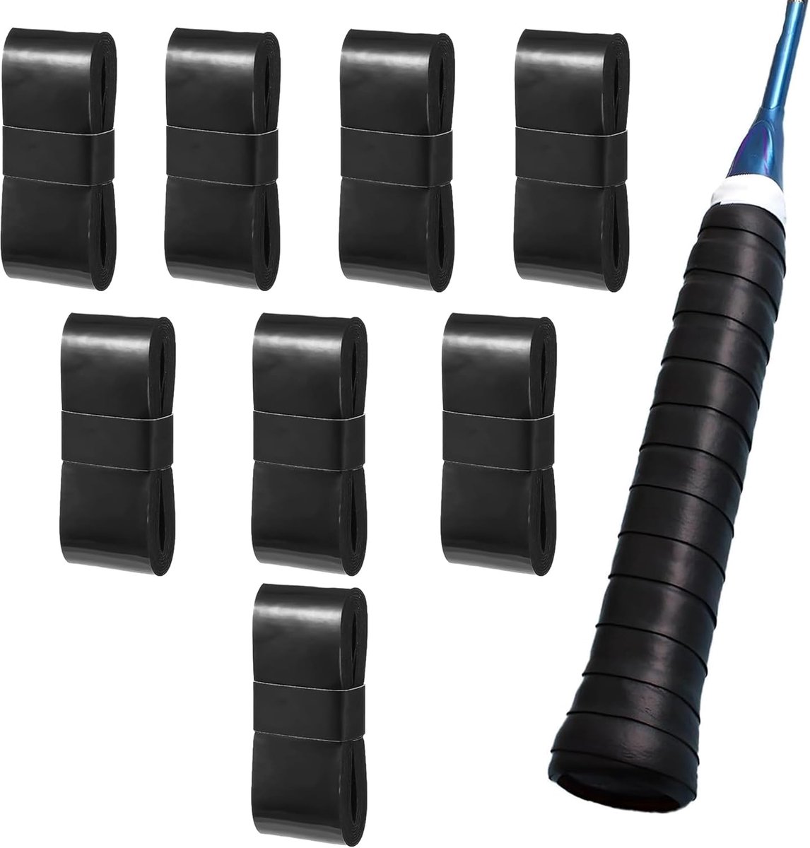 Gripband tennisrackets 8 stuks - antislip - zelfklevend - verbetert zweetabsorptie - ShopVlot