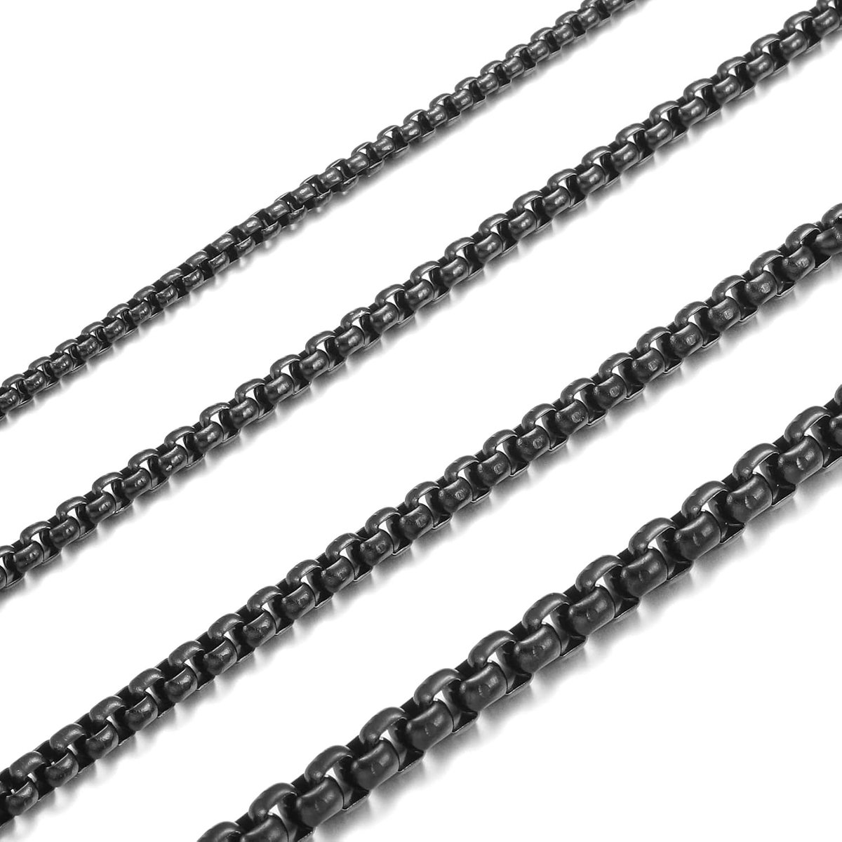 Zilveren roestvrijstalen ketting 60 cm - 2,5 mm breed - unisex - perfect voor elke gelegenheid - ShopVlot