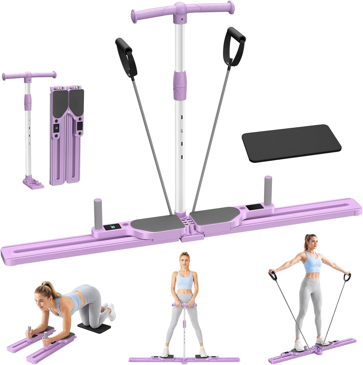 Split Pilates Board, Pilates-reformer, full-body trainingsapparaat, multifunctionele buiktrainer voor thuisuitrusting - ShopVlot