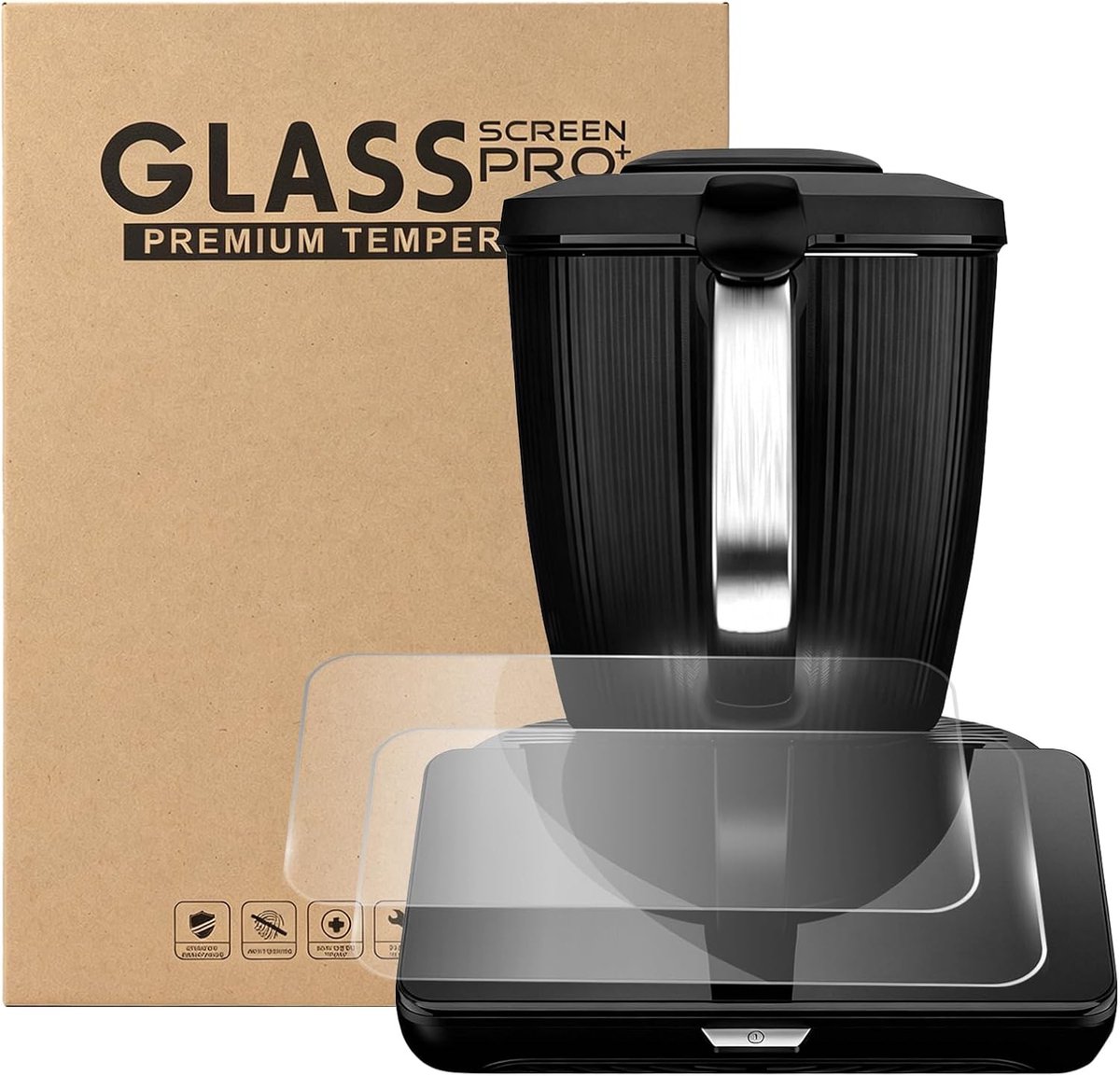 2 stuks displaybeschermfolie voor TM7, gehard glas, 9H, krasbestendig, volledige afdekking, eenvoudige installatieset - ShopVlot