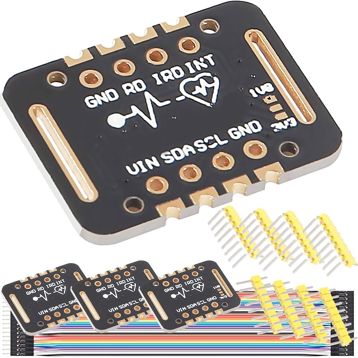 MAX30102 Heart Rate Sensor Module Pulse Detection Blood Oxygen Concentration Detection Card with Compatible DuPont - ShopVlot
