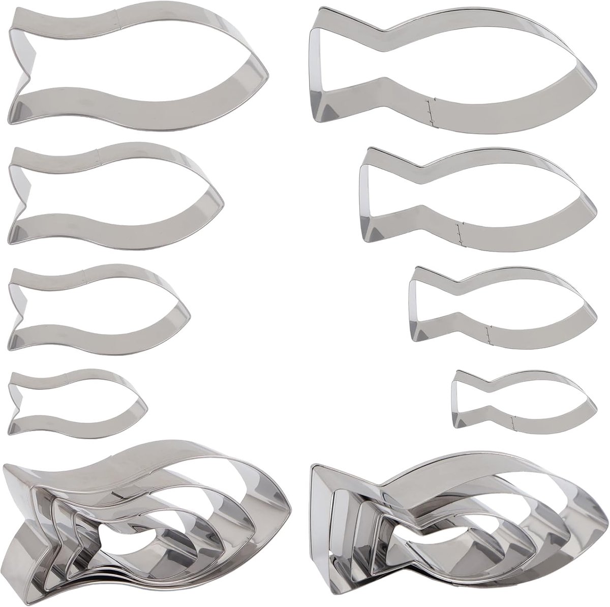 8 pieces cookie cutters, cookie cutters, animals, mini cookie cutters, small fish, baking, DIY, can be used for - ShopVlot