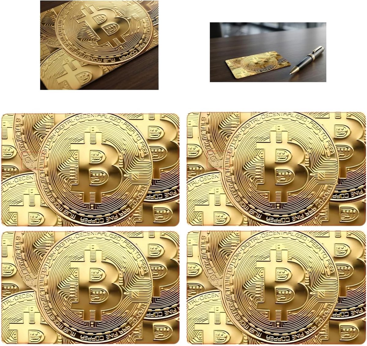 Creditcardskins, 2 sets dubbelzijdige debetkaarthoezen en bankkaarthoezen, waterdichte debetkaartstickers voor - ShopVlot