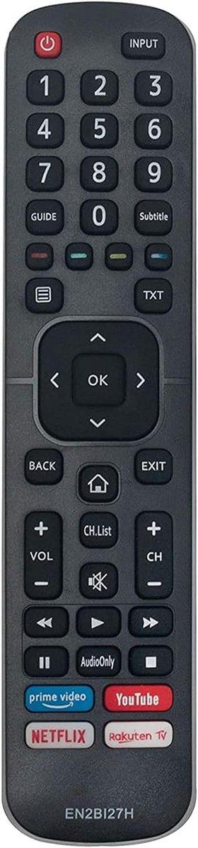 Replacement Remote Control EN2BI27H for Hisense 32AE5500F H55B7120 40AE5500F H43B7120 H43B7500 H65B7500 H75B7510 - ShopVlot