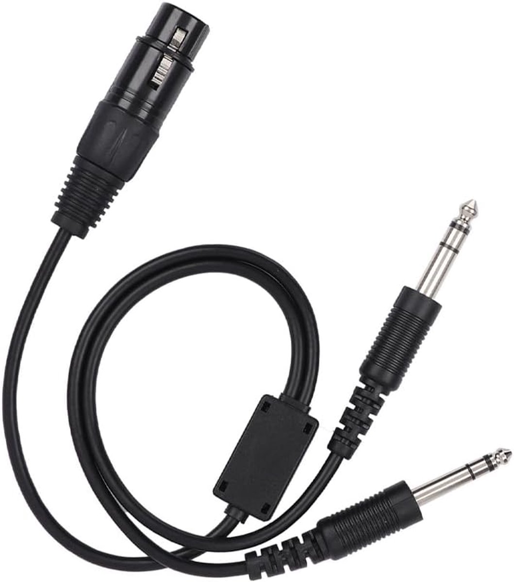 General Aviation to Helicopter Headset Adapter Cable XLR Twin Plug to XLR Headset Adapter Dual Plugs 5 Pin Female - ShopVlot