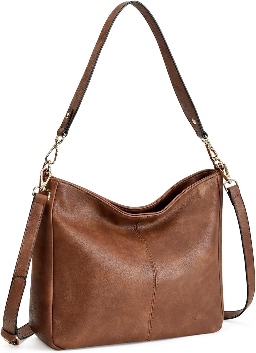 GOIACII Womens Large Faux Leather Hobo Tote Bag Convertible Shoulder Crossbody Handbag for Work Travel Daily Use - ShopVlot