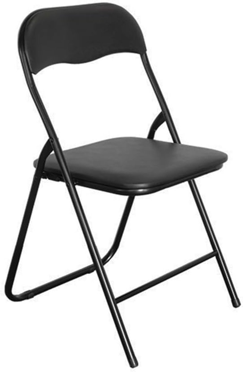 Folding chair made of black metal - ShopVlot
