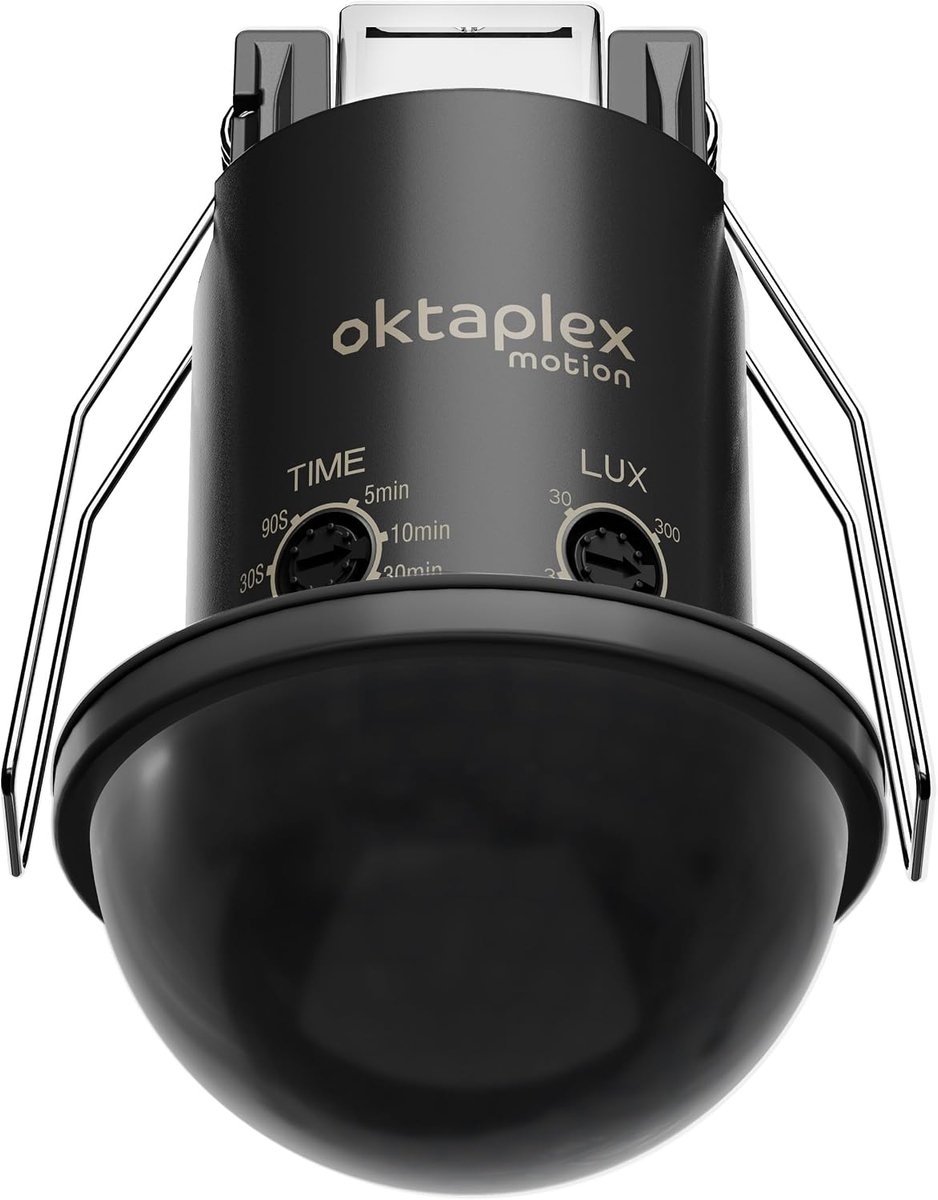 Oktaplex Kim 360° Motion Sensor Built-in IP54 Outdoor PIR Sensor, 8m Range Ceiling Sensor Indoor Motion Sensor Ceiling - ShopVlot