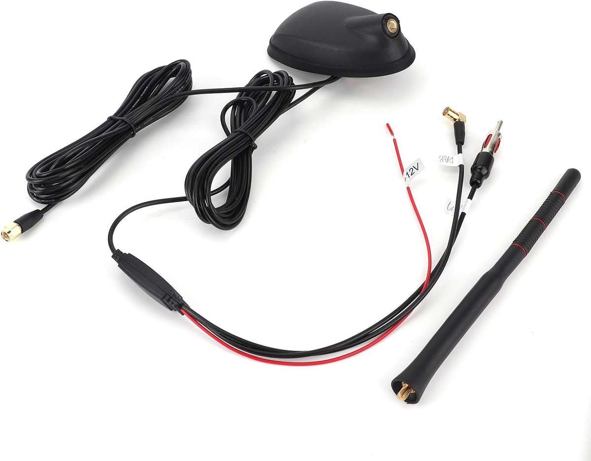 DAB+ GPS+FM Car Antenna Active, Universal Roof Mounting, Waterproof Dust Protection Car Roof Antenna Car Rod Antenna - ShopVlot