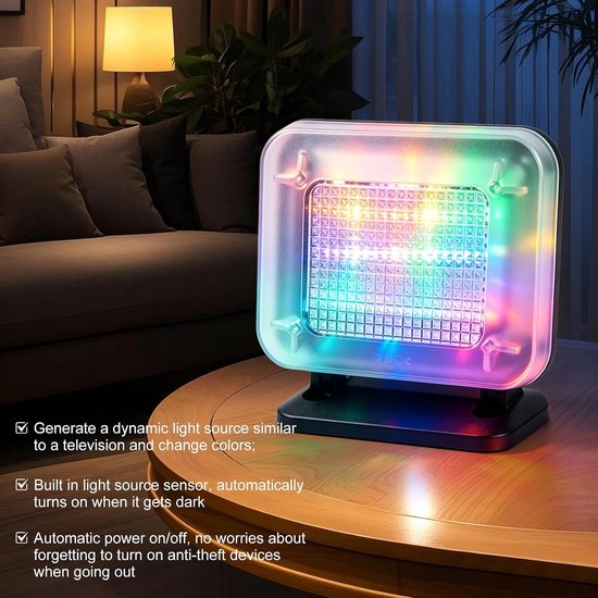 Tv-simulator 24 leds - anti-inbraak - 4 lichtsimulatiemodi - verhoogt veiligheid thuis - ShopVlot — afbeelding 5