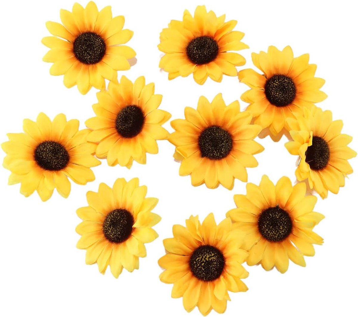 Haarspelden zonnebloem 10 cm - vrolijk ontwerp - stevige krokodillengreep - perfect voor feest en vakantie - ShopVlot