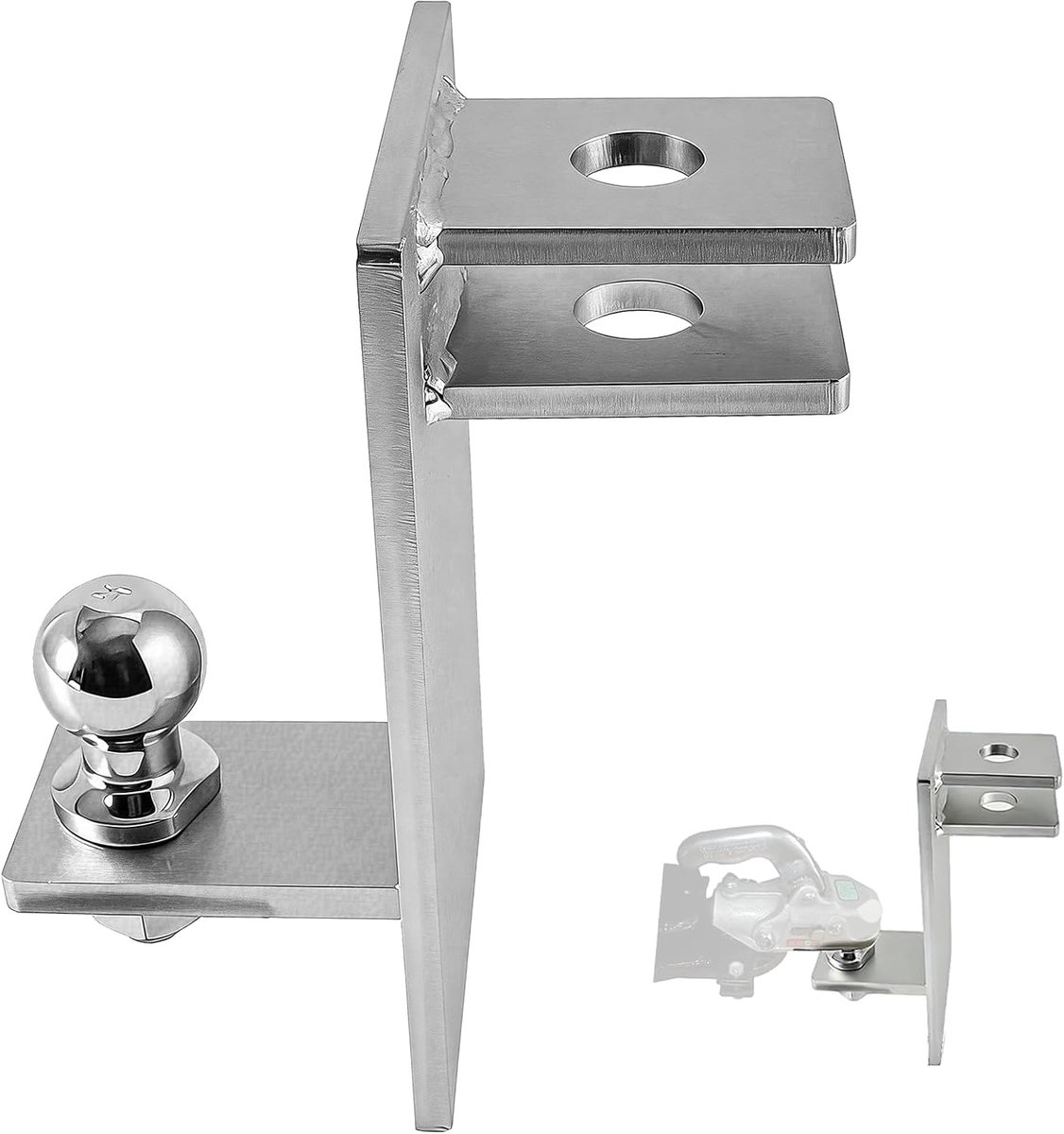 Tow hitch 50mm kogel - carbon staal - veilig en comfortabel manoeuvreren - ideaal voor aanhangers en tractors - ShopVlot