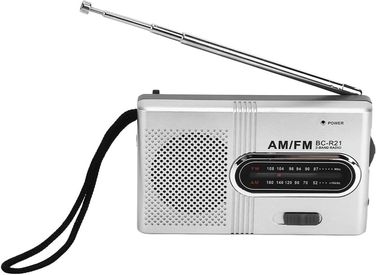 Draagbare pocket radio - FM/AM transistor - compact en lichtgewicht - ideaal voor camping en reizen - ShopVlot